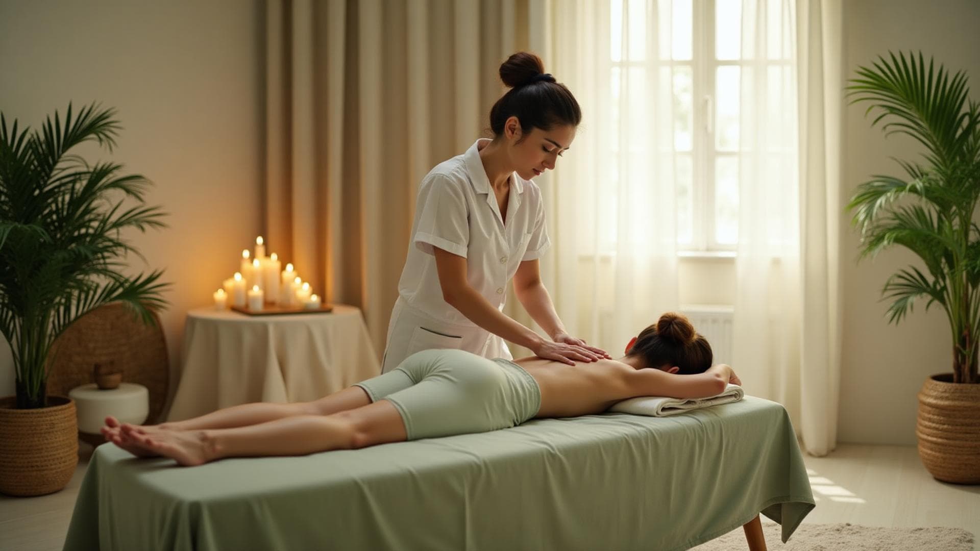 Warm massage room image used for supporting service visuals.